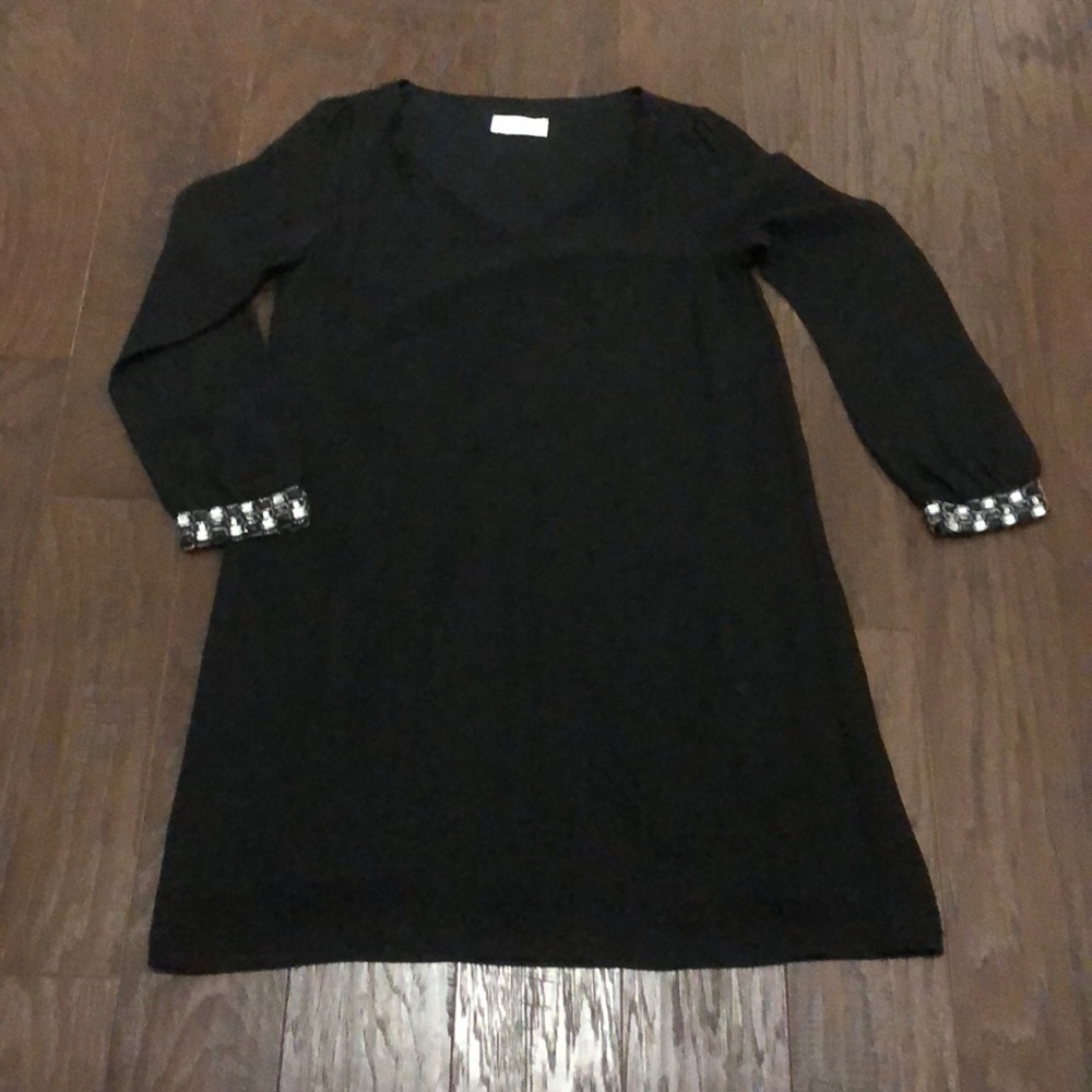 Peach love blk dresss
